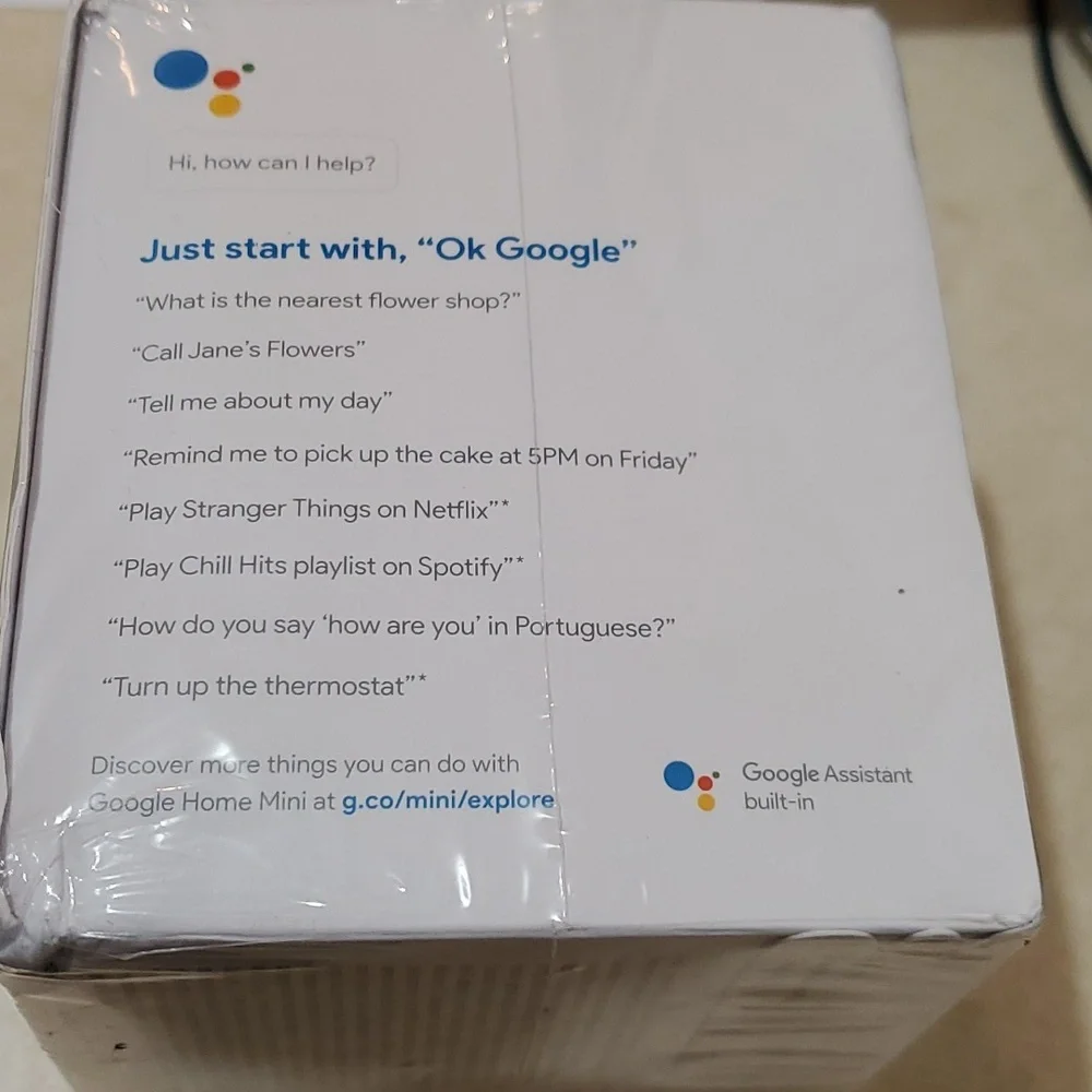 Google Home Mini, Charcoal 1st Gen, New in Box